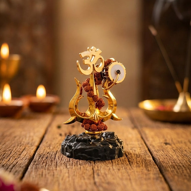 Trishul Damroo with Original Rudraksha