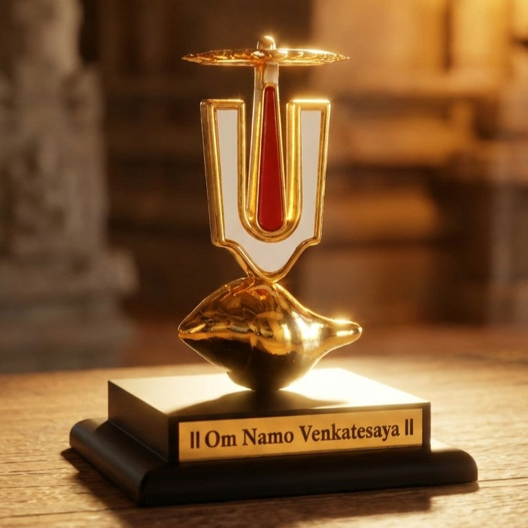 Shri Vishnu Shankh Tilak Chakra with Base