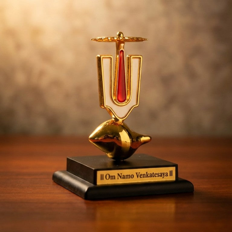 Shri Vishnu Shankh Tilak Chakra with Base