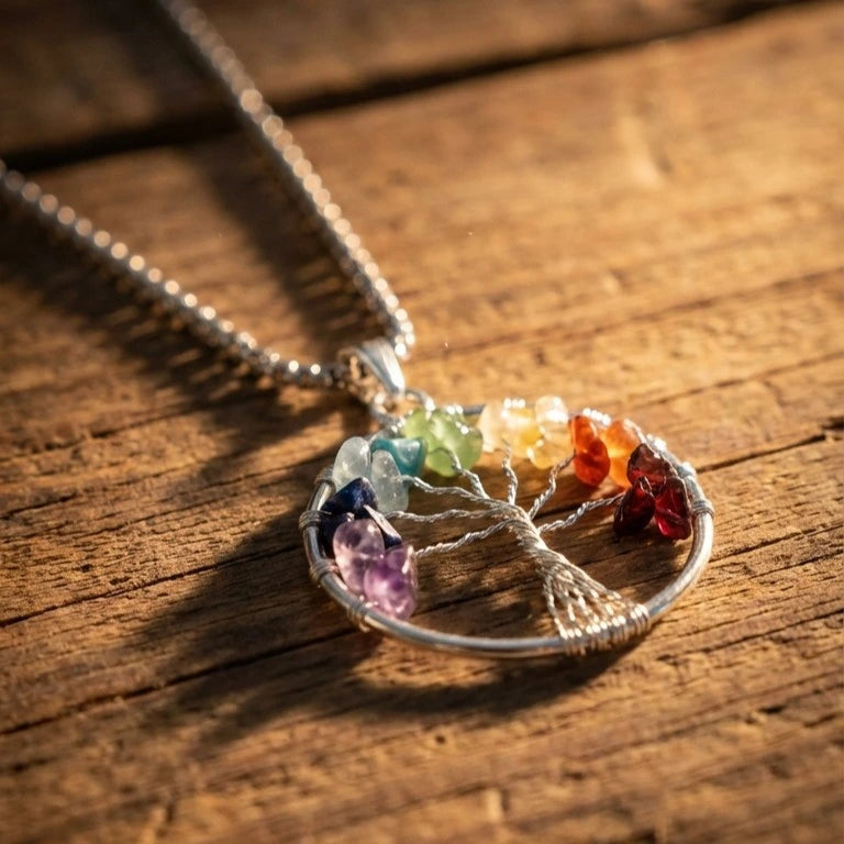 7 Chakra Tree of Life Pendant